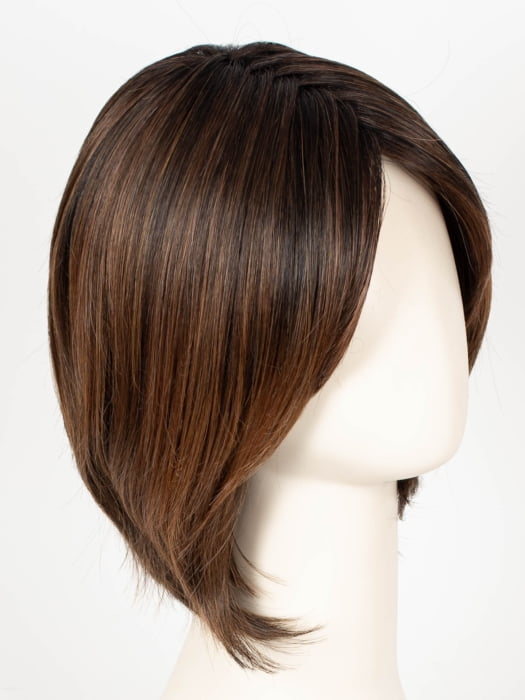 FRENCH ROAST BROWN-R | A deep, luxurious brunette featuring a dark brown base with warm bronze and subtle red undertones. Softly rooted for natural depth and dimension.