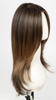 FRENCH ROAST BROWN-R | A deep, luxurious brunette featuring a dark brown base with warm bronze and subtle red undertones. Softly rooted for natural depth and dimension.