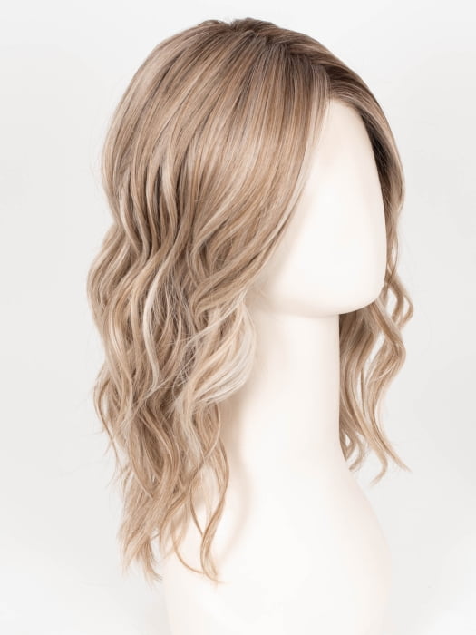 BUTTERCAKE BLONDE-R | A neutral-warm blonde blend featuring light brown, ash, and lightest blonde tones with natural-looking darker roots for added depth and realism.