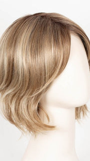 CREAMY-TOFFEE-R | Rooted Dark Blonde Evenly Blended with Light Platinum Blonde and Light Honey Blonde