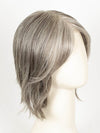 SILVER-STONE | Silver Medium Brown blend that transitions to more Silver then Medium Brown then to Silver Bangs