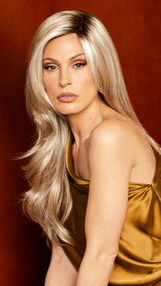 EXCLUSIVE COLOR ARABIAN SAND™ | Neutral Chocolate Brown Roots fade into a Neutral Blonde Base, blended with Sandy, Chestnut, Golden, and Honey Blondes, with Soft Creamy Blonde Highlights and Face-Framing Lowlights