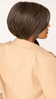 Sophia wearing ANASTASIA by KIM KIMBLE in MC4/10SS ESPRESSO MARTINI | Dark Brown with Lighter Brown Highlights