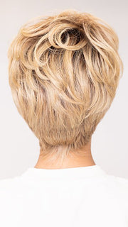 Roxie wearing NIA by KIM KIMBLE in MC25/88SS HONEY | Beige Blonde with a Darker Root (Combed out with a wide tooth comb)