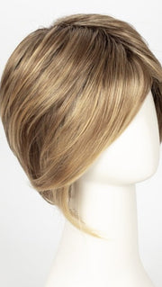 LIGHT BERNSTEIN ROOTED | Light Auburn, Light Honey Blonde, and Light Reddish Brown blend and Dark Roots