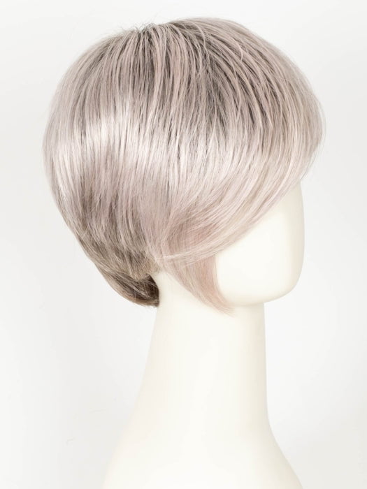 METALLIC ROSE ROOTED | Pearl Platinum and Pure White with Darkest Brown and Rose Pink Blended throughout with Shaded Roots