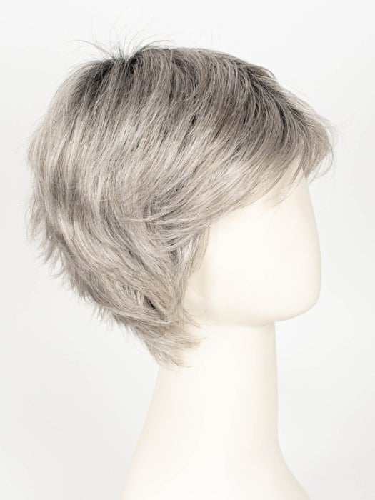 DARK SNOW ROOTED 56.60.48 | Lightest Brown Blended with Grey and Pearl White with Shaded Roots