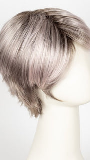METALLIC ROSE ROOTED | Pearl Platinum and Pure White with Darkest Brown and Rose Pink Blended throughout with Shaded Roots