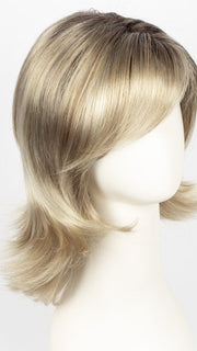 SANDY BLONDE ROOTED | Medium Honey Blonde, Light Ash Blonde, and Lightest Reddish Brown blend with Dark Roots