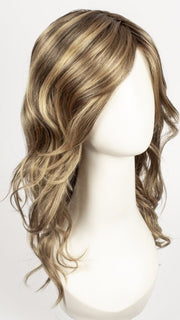 24BT18S8 SHADED MOCHA | Medium Natural Ash Blonde & Light Natural Gold Blonde Blend, Shaded with Medium Brown