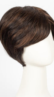 FS4/33/30A MIDNIGHT COCOA | Dark Brown, Medium Red, Medium Natural Red Blonde/Brown Blend with Medium Natural Red Blonde/Brown Blend Bold Highlights