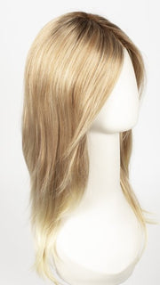 27T613S8 SHADED SUN | Medium Natural Red-Gold Blonde & Pale Natural Gold Blonde Blend and Tipped, Shaded with Medium Brown