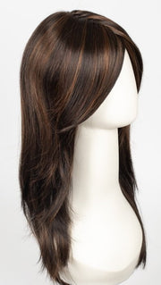 FS4/33/30A MIDNIGHT COCOA | Dark Brown, Medium Red, Medium Natural Red Blonde/Brown Blend with Medium Natural Red Blonde/Brown Blend Bold Highlights