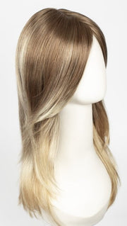 S14-26/88RO SUNSHINE | Medium Natural-Ash Blonde & Medium Red-Gold Blonde Blend roots to midlength, Light Natural Gold Blonde Blend midlength to ends