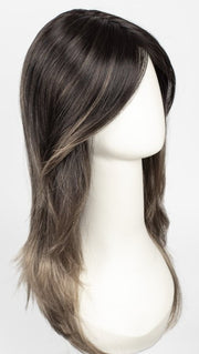 S2-103/18RO MIDNIGHT | Black/Brown Blend roots to midlength, Platinum Blonde& Dark Natural Ash Blonde blend midlength to ends