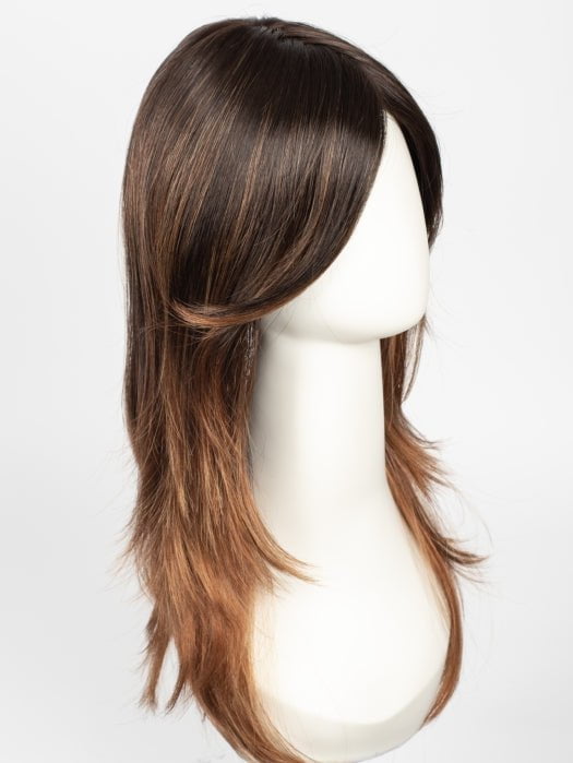 S4-28/32RO SUNRISE | Dark Brown roots to midlength, Light Natural Red Blonde with Medium Natural Red midlength to ends