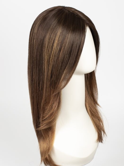 S6-30A27RO AUTUMN | Brown roots to midlength, Medium Natural Red & Medium Red-Gold Blonde Blend midlength to ends