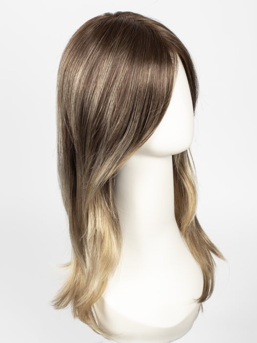 S8-18/26RO FAWN | Medium Brown roots to midlength, Dark Natural Ash Blonde & Medium Red-Gold Blonde Blend midlength to ends