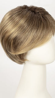 24BT18S8 SHADED MOCHA | Medium Natural Ash Blonde & Light Natural Gold Blonde Blend, Shaded with Medium Brown
