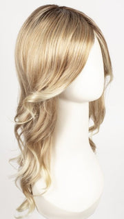 27T613S8 SHADED SUN | Medium Natural Red-Gold Blonde & Pale Natural Gold Blonde Blend and Tipped, Shaded with Medium Brown