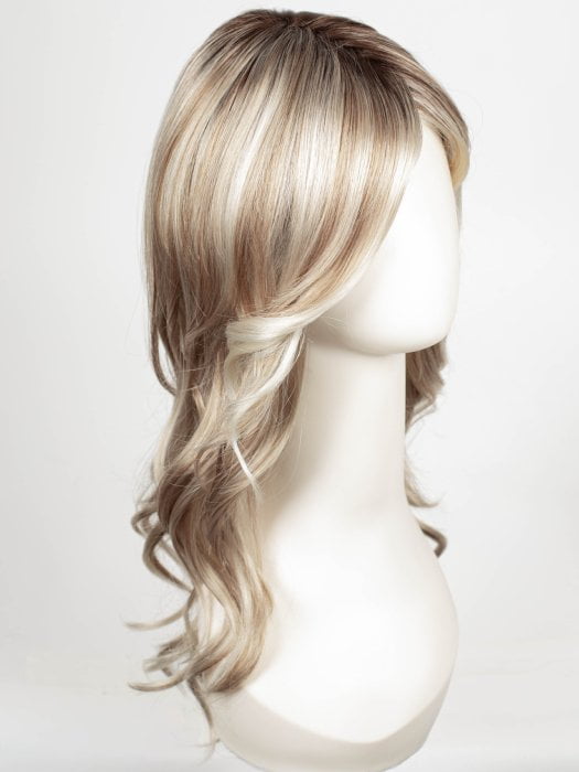 101/88/27S8 CATALINA BLONDE | Pale blonde with Pure White Natural Violet halo highlights, shaded medium brown