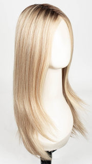 101/88/27S8 | Pale blonde with Pure White Natural Violet halo highlights, shaded medium brown 