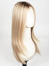 101/88/27S8 | Pale blonde with Pure White Natural Violet halo highlights, shaded medium brown 