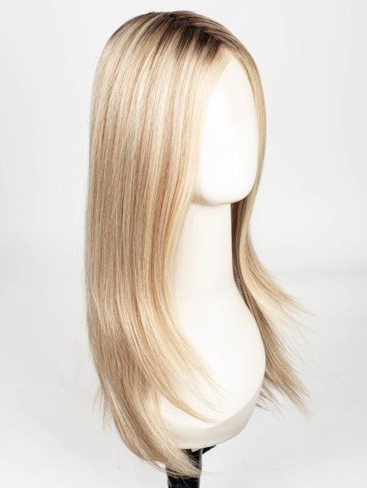 101/88/27S8 | Pale blonde with Pure White Natural Violet halo highlights, shaded medium brown 