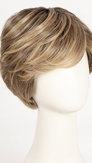 24BT18S8 SHADED MOCHA | Medium Natural Ash Blonde & Light Natural Gold Blonde Blend, Shaded with Medium Brown