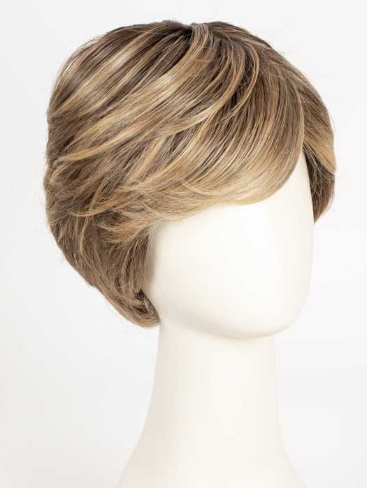 24BT18S8 SHADED MOCHA | Medium Natural Ash Blonde & Light Natural Gold Blonde Blend, Shaded with Medium Brown
