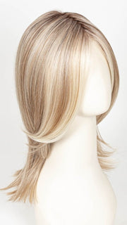 101/88/27S8 CATALINA BLONDE | Pale blonde with Pure White Natural Violet halo highlights, shaded medium brown 