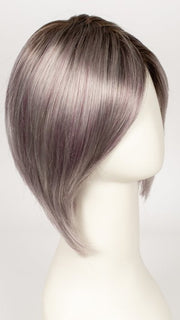 FS38/PLS8 FLURRY | Dark Natural Gold Brown with 35% Grey with Bold Plum Highlights. Shaded with Medium Brown