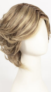 24BT18S8 SHADED MOCHA | Medium Natural Ash Blonde & Light Natural Gold Blonde Blend, Shaded with Medium Brown
