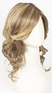 24BT18S8 SHADED MOCHA | Medium Natural Ash Blonde & Light Natural Gold Blonde Blend, Shaded with Medium Brown