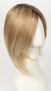 27T613S8 SHADED SUN | Medium Natural Red-Gold Blonde & Pale Natural Gold Blonde Blend and Tipped, Shaded with Medium Brown