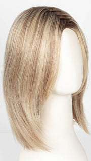101/88/27S8 CATALINA BLONDE | Pale blonde with Pure White Natural Violet halo highlights, shaded medium brown 