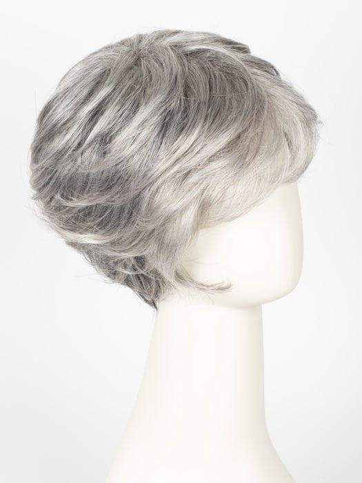 92 MOONLIGHT | Pure White with 5% Medium Brown Front, Grey with 30% Medium Brown Middle, Dark Brown with 65% Grey Nape