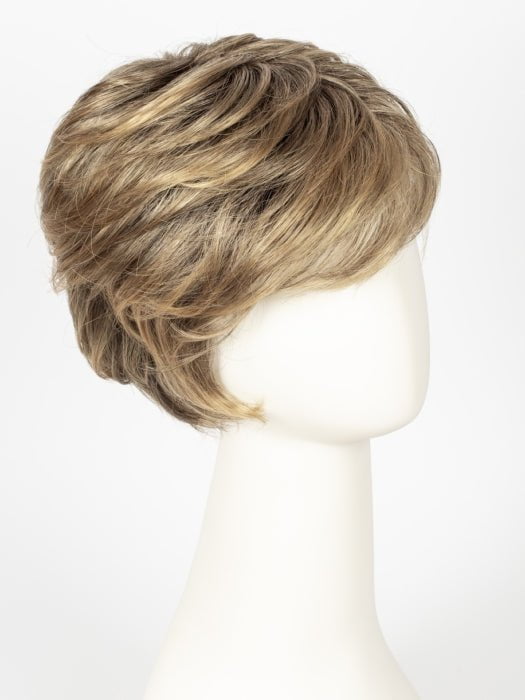 24BT18S8 SHADED MOCHA | Medium Natural Ash Blonde & Light Natural Gold Blonde Blend, Shaded with Medium Brown