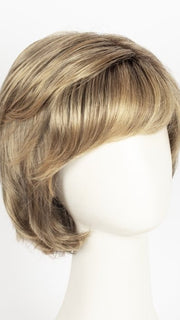 24BT18S8 SHADED MOCHA | Medium Natural Ash Blonde & Light Natural Gold Blonde Blend, Shaded with Medium Brown