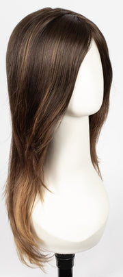 S6-30A27RO AUTUMN | Brown roots to midlength, Medium Natural Red & Medium Red-Gold Blonde Blend midlength to ends