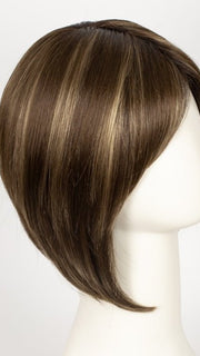 ICED-MOCHA-R | Rooted Dark Brown with Medium Brown Base Blended with Light Blonde Highlights