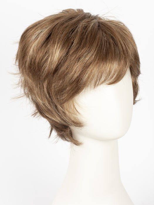 MAPLE SUGAR R | Rooted Medium Brown with Light Honey Brown Base and Strawberry Blonde Highlights