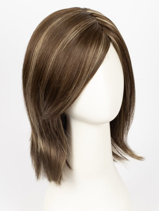 ICED MOCHA R | Rooted Dark Brown with Medium Brown Base Blended with Light Blonde Highlights