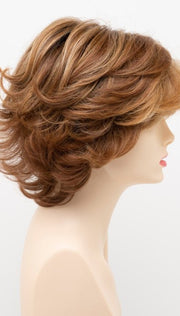 GOLDEN NUTMEG | Medium Brown roots with overall Warm Cinnamon base and Golden Blonde highlights