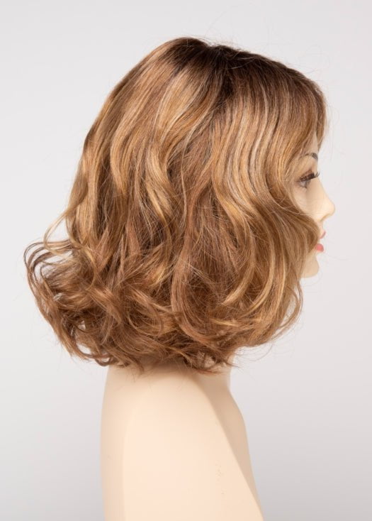 GOLDEN NUTMEG | Medium Brown roots with overall Warm Cinnamon base and Golden Blonde highlights