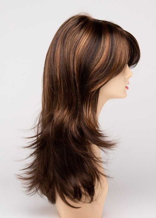 CHOCOLATE CARAMEL | Medium Brown with Soft Red and Blonde highlights