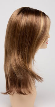 GOLDEN NUTMEG | Medium Brown roots with overall Warm Cinnamon base and Golden Blonde highlights