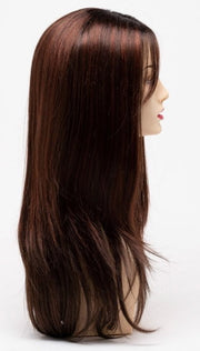 CHOCOLATE-CHERRY | Dark Brown roots with overall Medium Brown base with Deep Red highlights