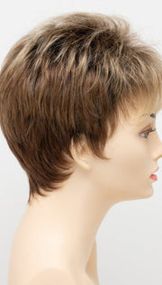 GOLDEN NUTMEG | Medium Brown roots with overall Warm Cinnamon base and Golden Blonde highlights