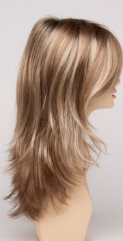 SPARKLING CHAMPAGNE | Medium Brown roots with overall Strawberry Blonde base and soft Golden Blonde highlights